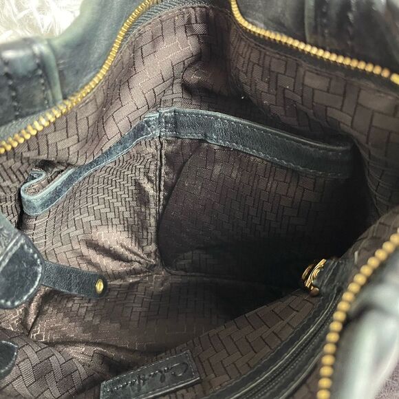 Cole Haan black soft leather shoulder with extended side to bottom zipper suede - Picture 10 of 14